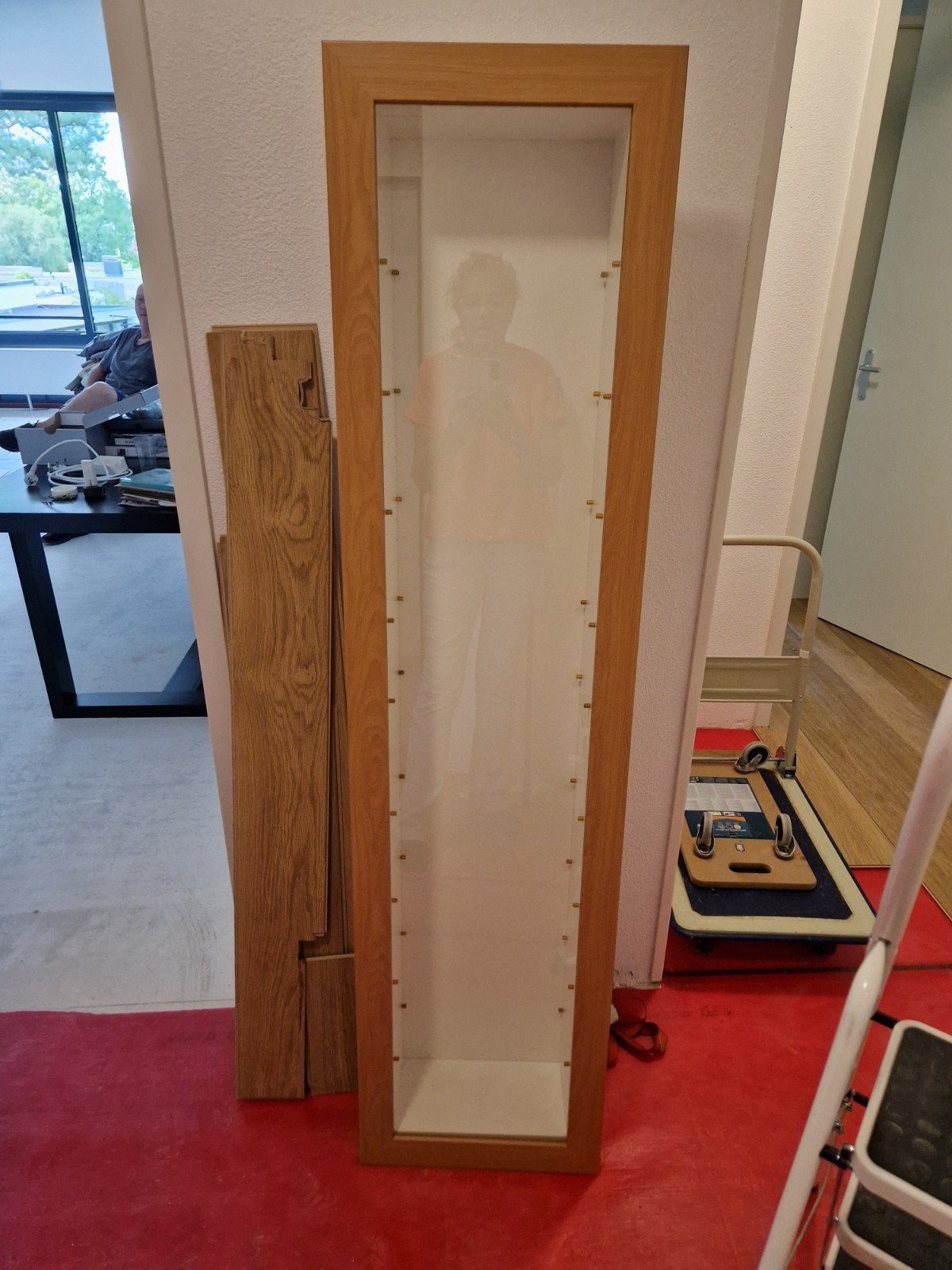 GRATIS!! Vitrine kastje met deur, Ophalen, 25 tot 50 cm, 50 tot 100 cm, Minder dan 100 cm