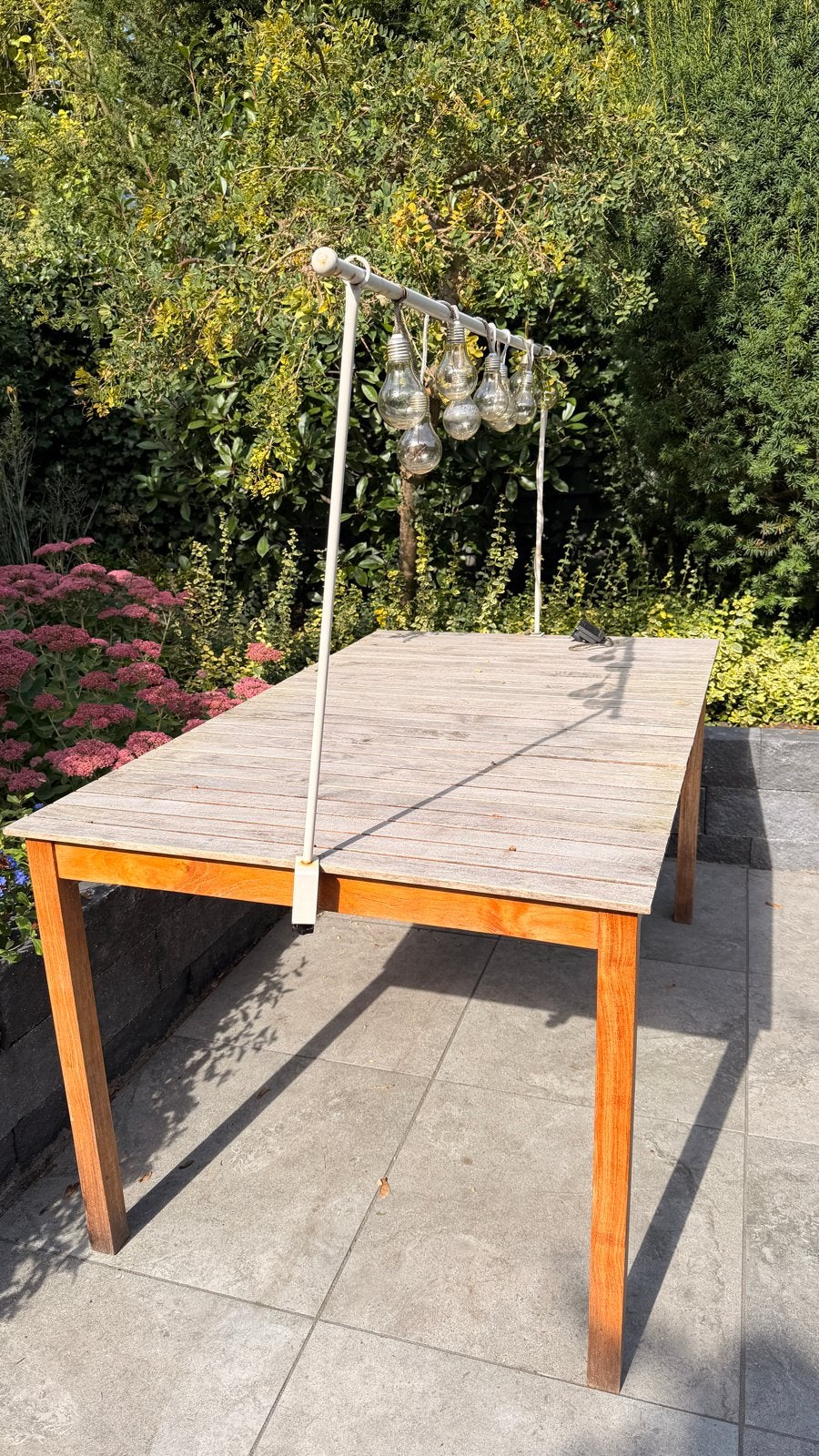 Houten tuintafel 90x150 cm, Ophalen, Gebruikt, Rechthoekig, Hout