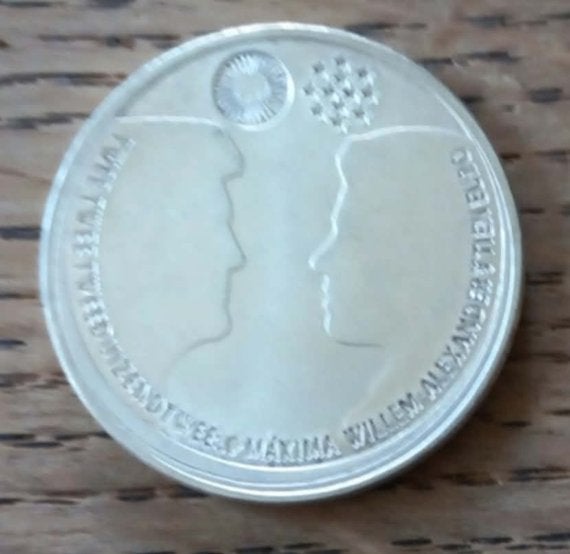 €10,- Huwelijk Prins Willem Alexander & Prinses Maxima 2002, Ophalen of Verzenden, Nederland, Munten