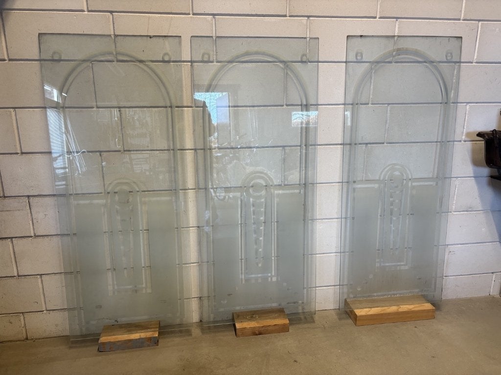 Antiek Geslepen Geëtst Glas Art Deco Stijl, Ophalen
