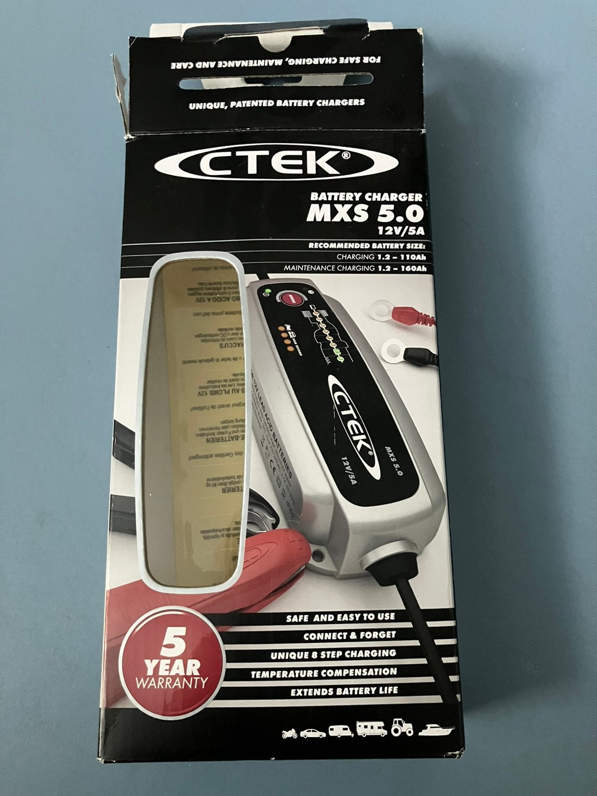 CTEK MXS 5.0 12 V/5A druppellader acculader, Ophalen of Verzenden, Gebruikt