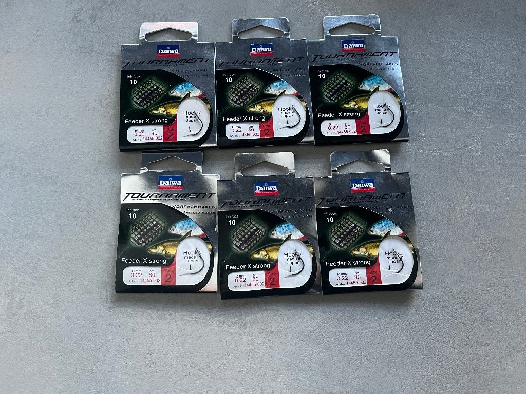 adv 465 / NIEUW set 6 onderlijnboekjes DAIWA 80 cm, Ophalen of Verzenden, Nieuw, Haak