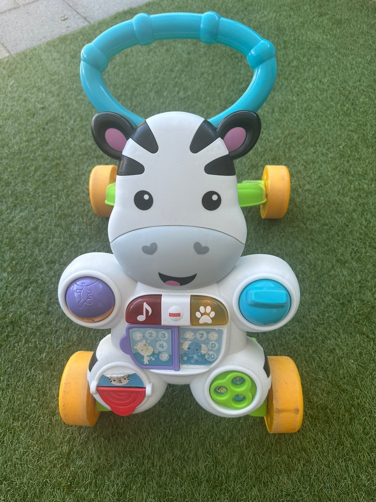 Zebra loopwagen, Ophalen, Gebruikt, Duw- of Trekspeelgoed