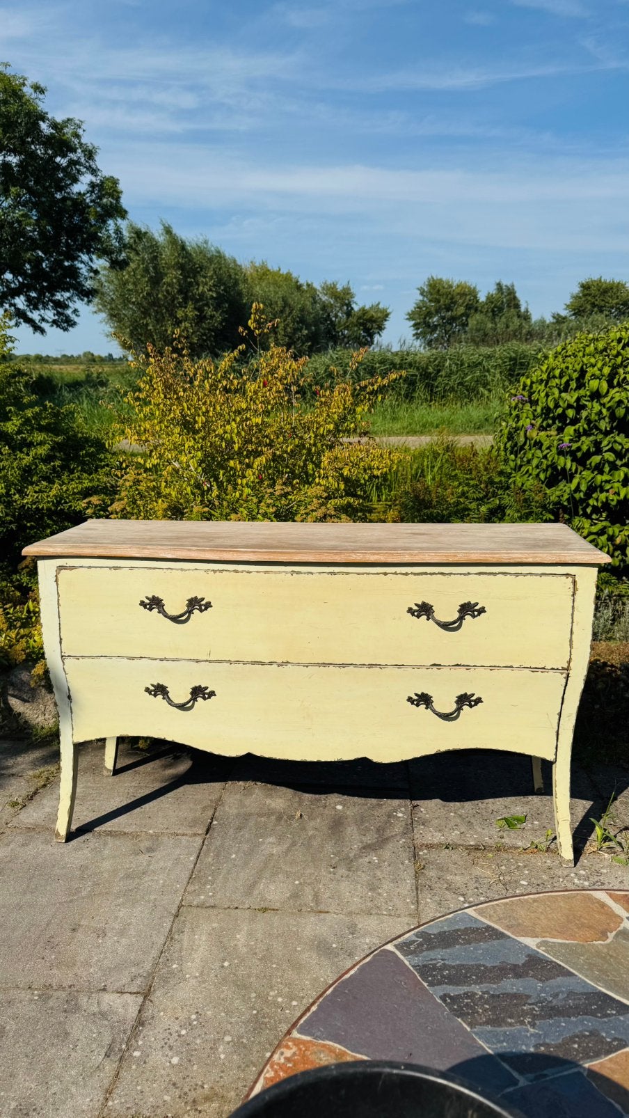 Brocante commode / ladenkast, Ophalen, 50 tot 100 cm, Zo goed als nieuw, 3 of 4 laden