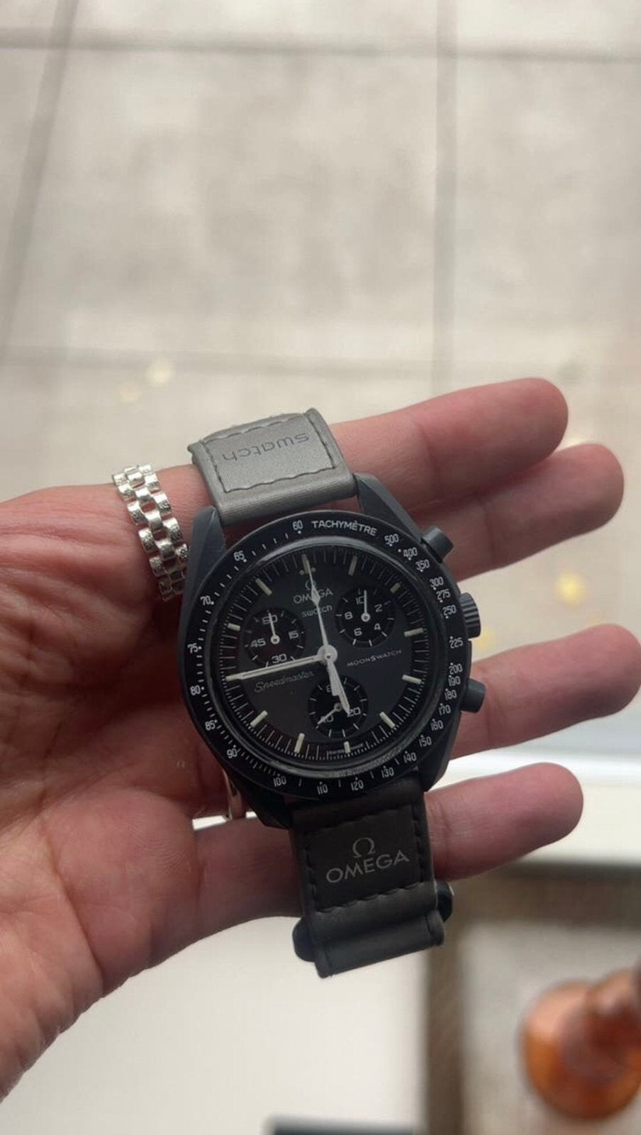 Omega x Swatch Speedmaster MoonSwatch Mission to Mercury, Sieraden, Tassen en Uiterlijk, Horloges | Dames, Kunststof, Polshorloge