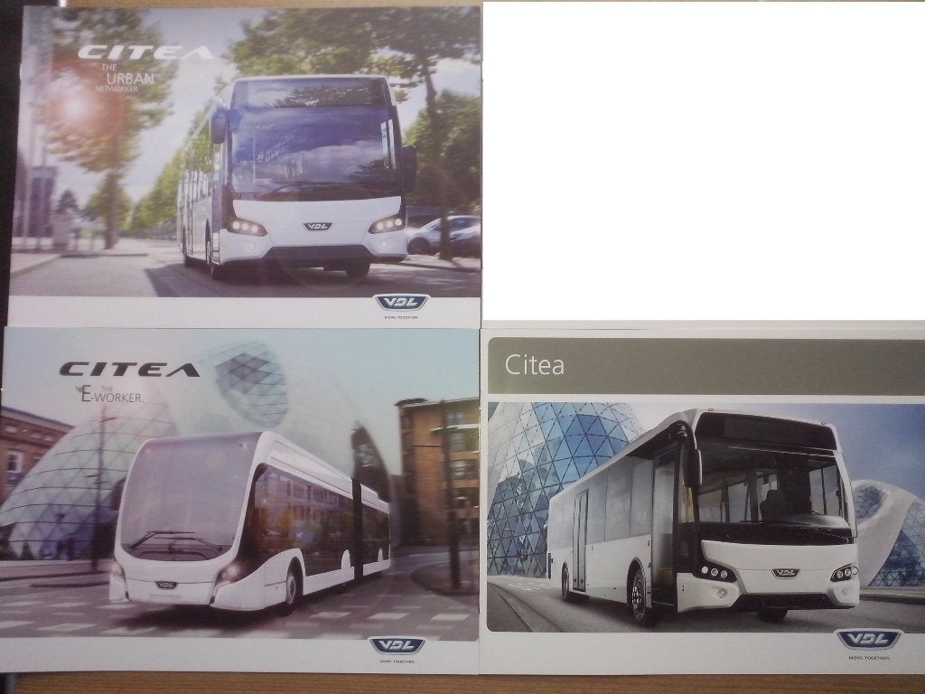 7x VDL Bus brochures folders Citea Urban E- Worker Futura, Ophalen of Verzenden, Zo goed als nieuw, Overige merken