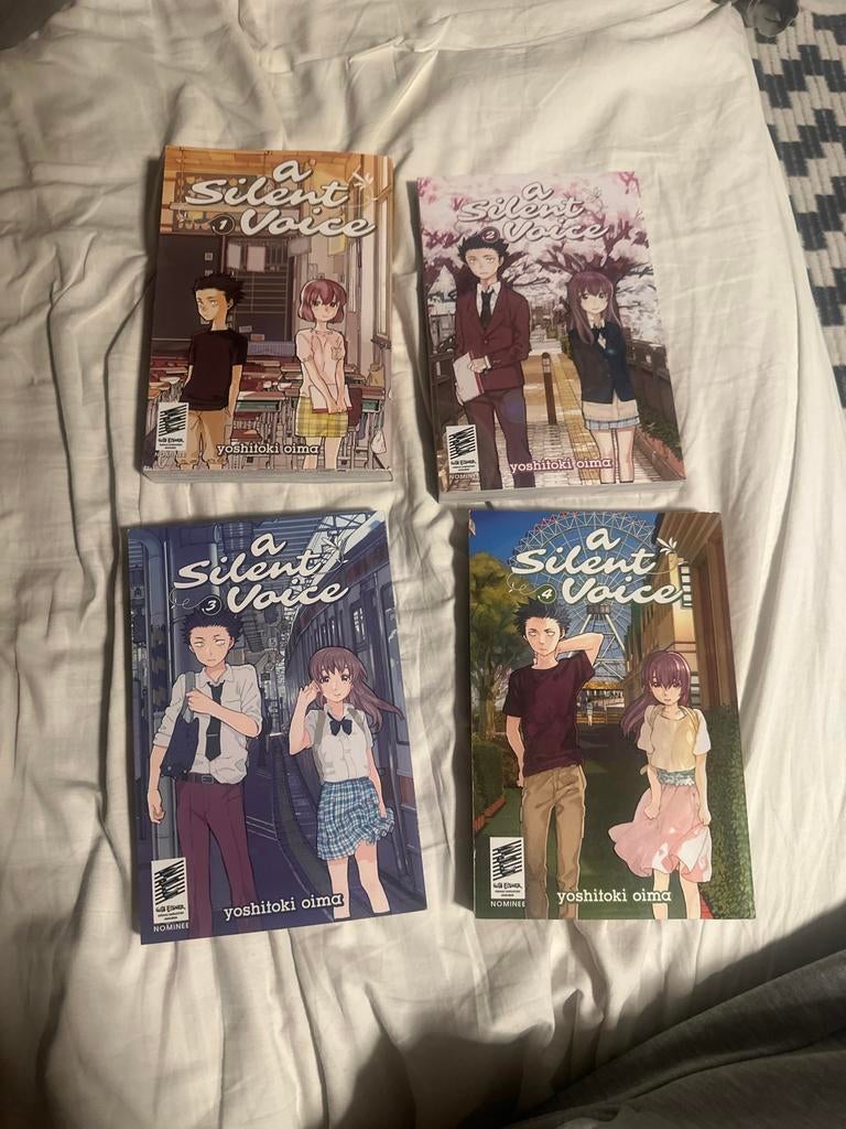 A Silent Voice Manga - Deel 1, 2, 3 en 4, engelse editie, Boeken, Ophalen of Verzenden, Nieuw