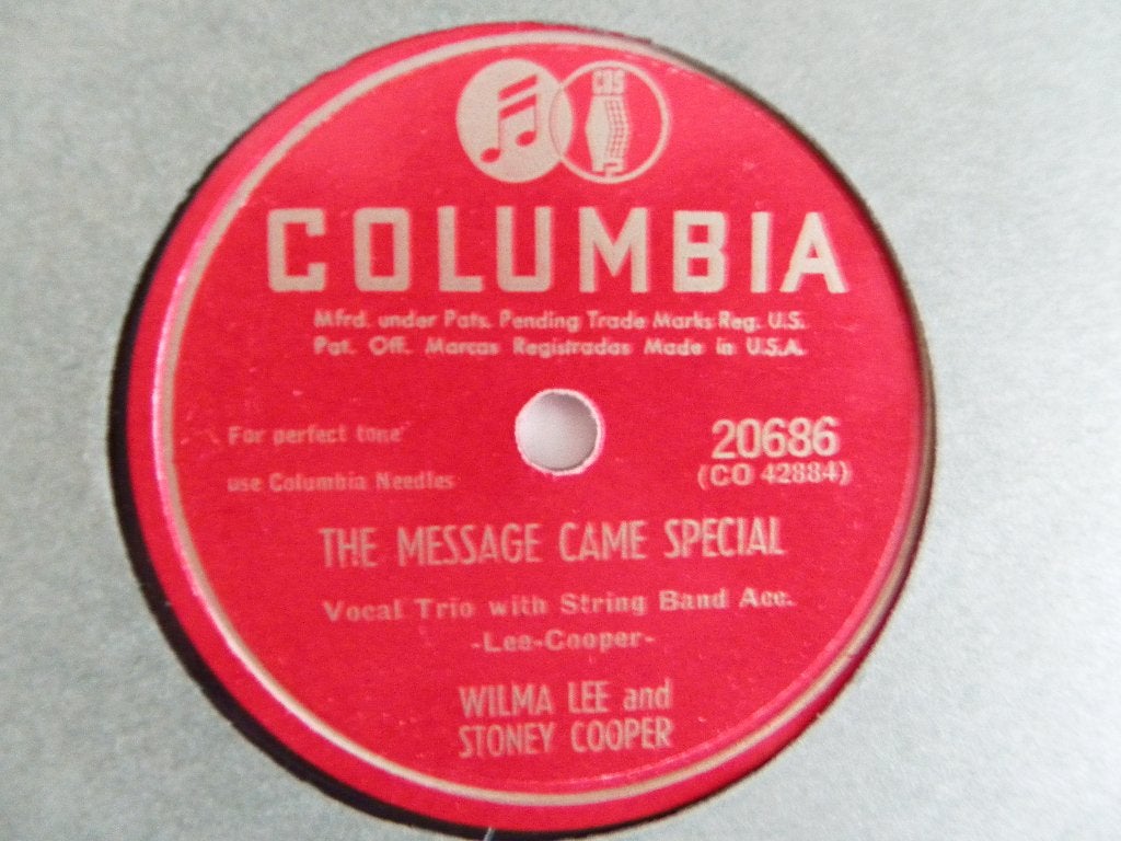 78 Toerenplaat Wilma Lee And Stony Cooper, 10 inch, Originele persing, Ophalen of Verzenden, Zo goed als nieuw