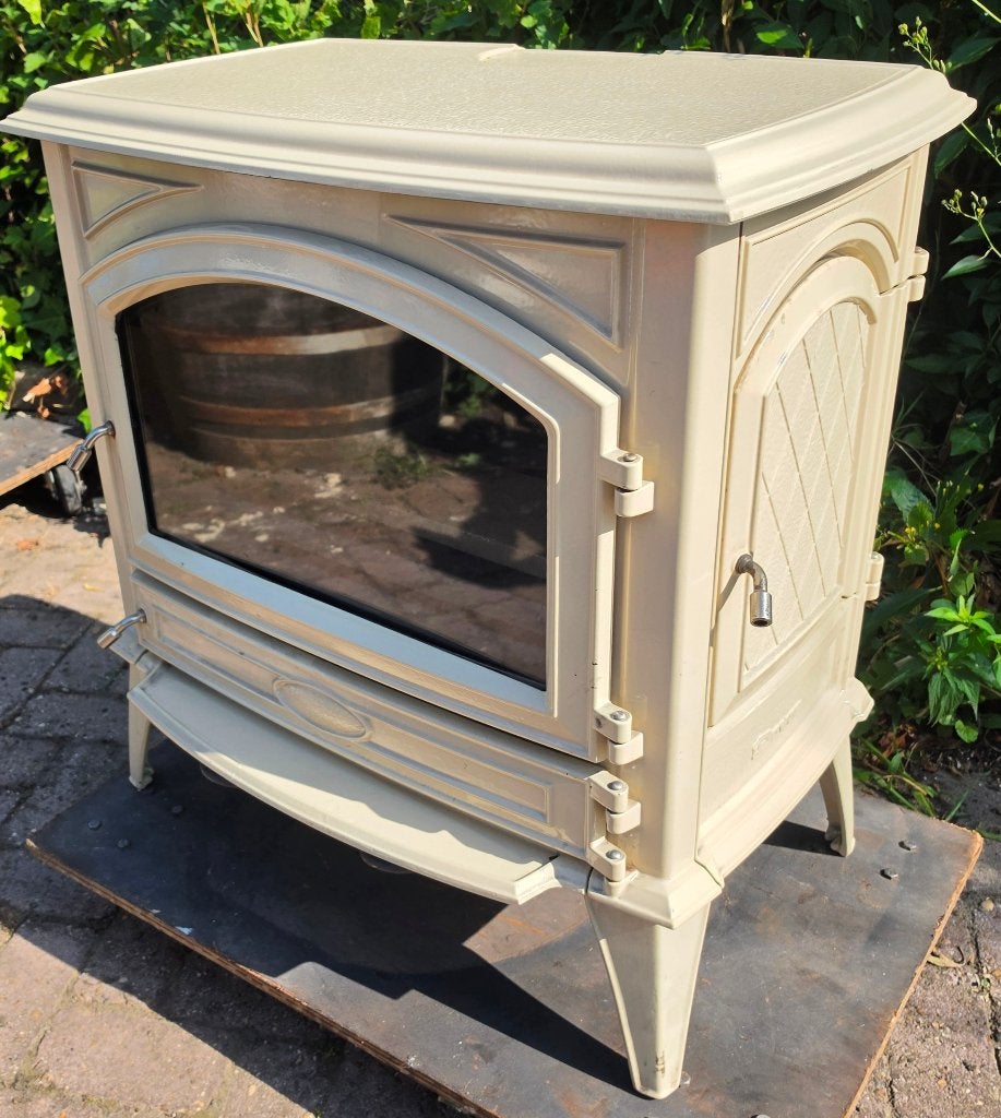 houtkachel mooie creme witte dovre 760 11 kw, Huis en Inrichting, Kachels, Houtkachel, Ophalen of Verzenden, Zo goed als nieuw