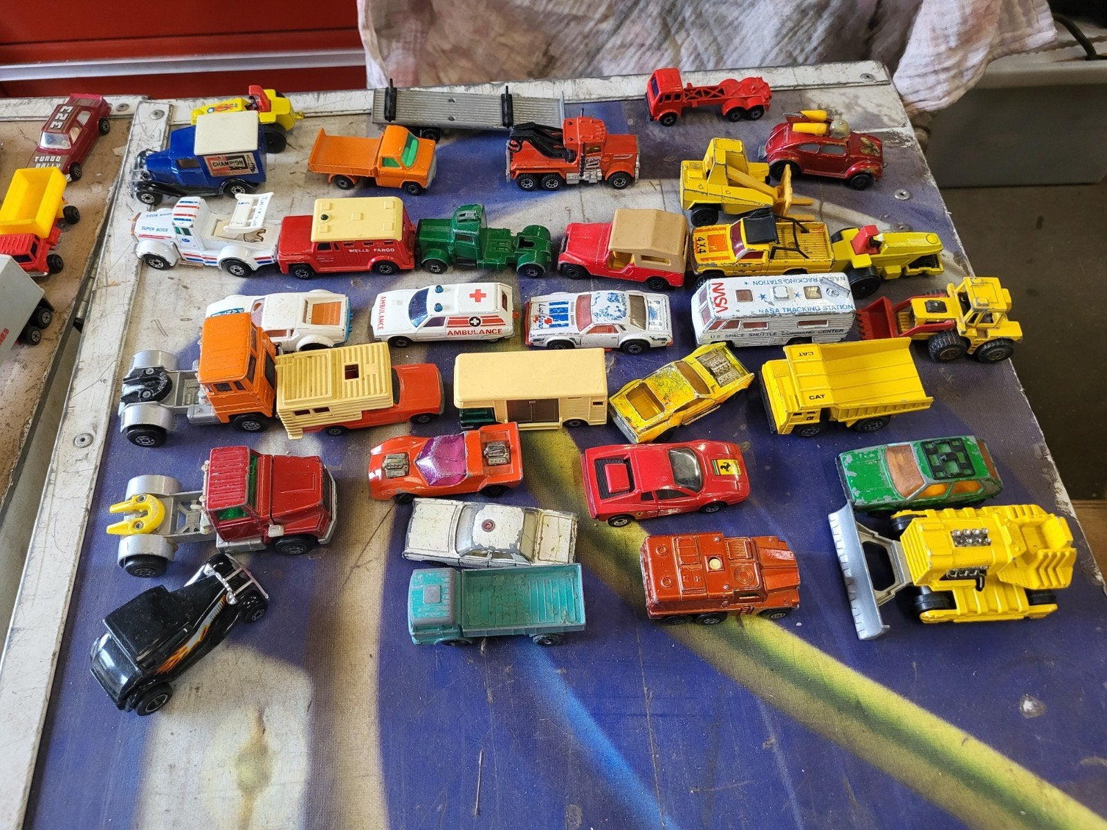 Grote collectie Matchbox speelgoedauto's en vrachtwagens, Ophalen of Verzenden, Gebruikt