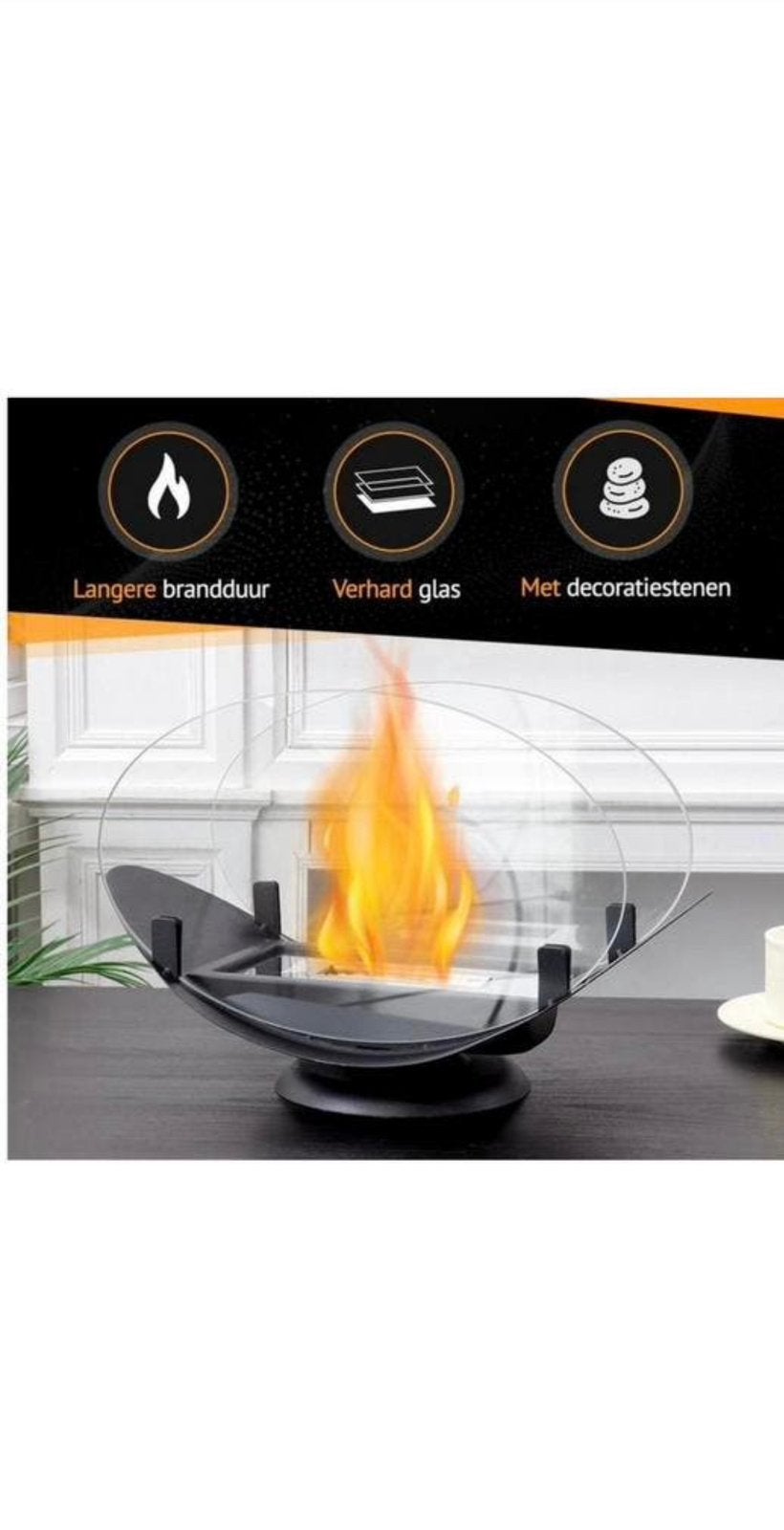 Gloednieuwe Fiérza tafelhaard bio-ethanol brander, Ophalen, Nieuw