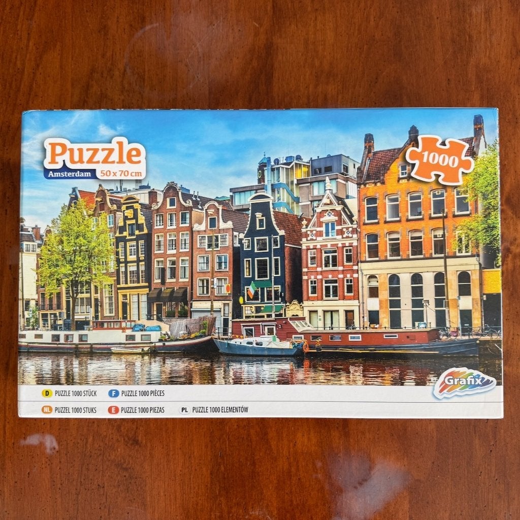 Sint: Puzzle - Amsterdam - 1000 stukjes - Leuke afmetingen!, Ophalen of Verzenden, 500 t/m 1500 stukjes, Zo goed als nieuw, Legpuzzel