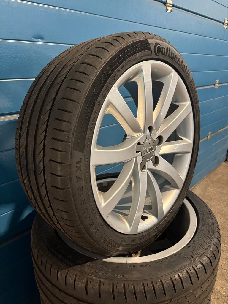 Originele Audi A4 / A6 - 18 inch set inclusief Zomerbanden, Auto-onderdelen, Banden en Velgen, Ophalen, 18 inch, Banden en Velgen