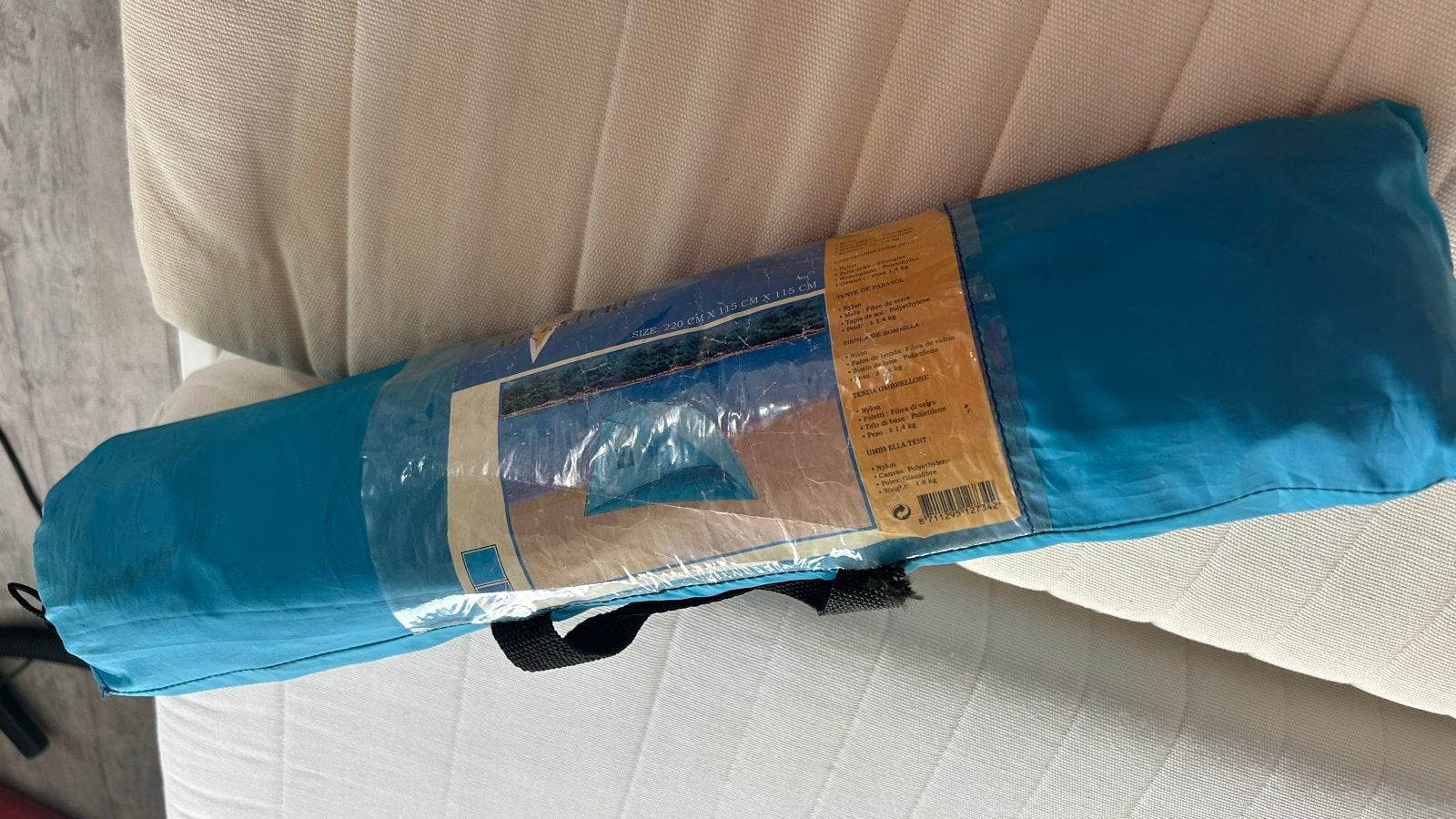 Zonnetentje / Windtentje 220x115 cm - Strand & Picknick, Caravans en Kamperen, Ophalen, Gebruikt