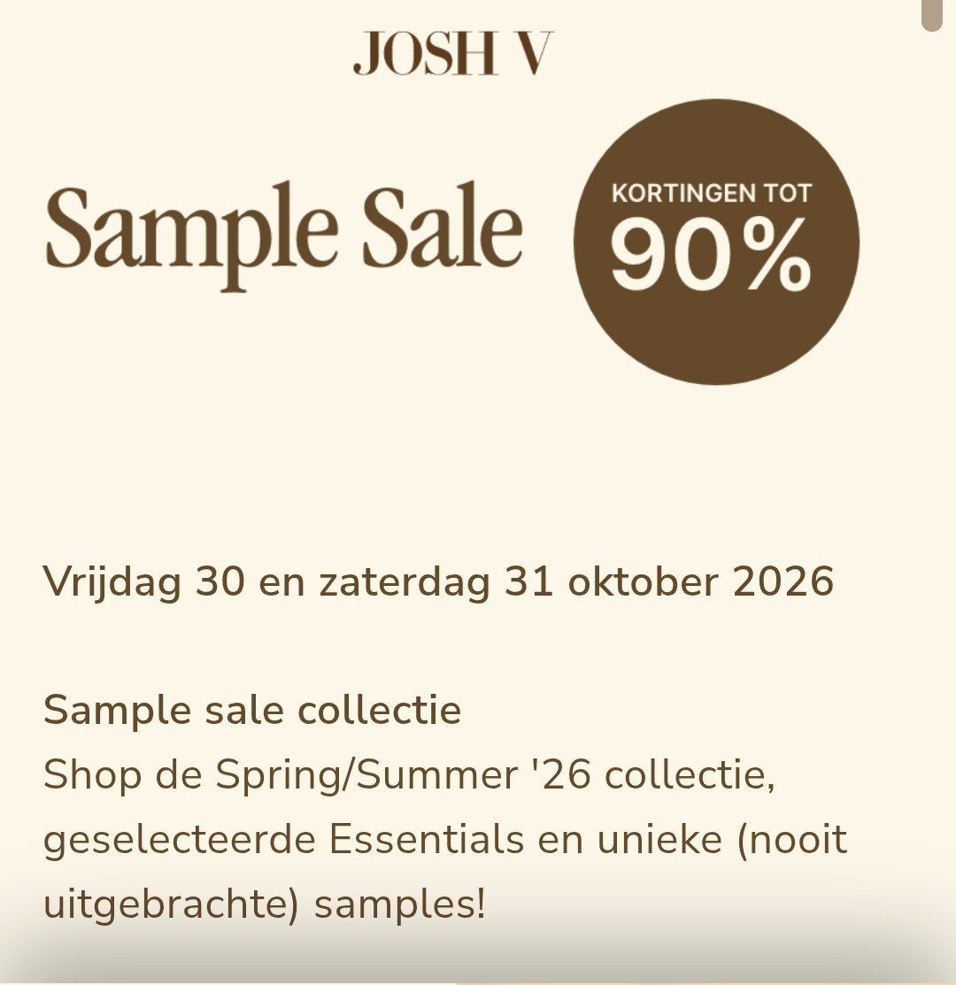 Sample sale JoshV, Tickets en Kaartjes