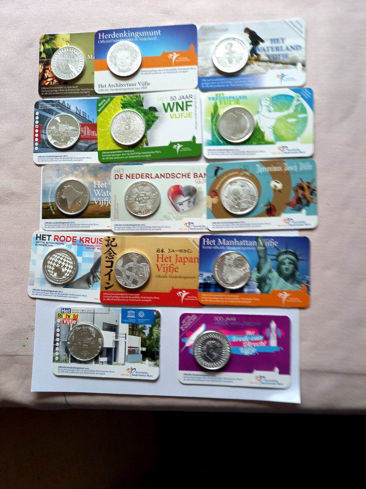 Collectie Nederlandse Herdenkingsmunten (Vijfjes), Postzegels en Munten, Munten | Nederland, Ophalen of Verzenden, Koningin Beatrix