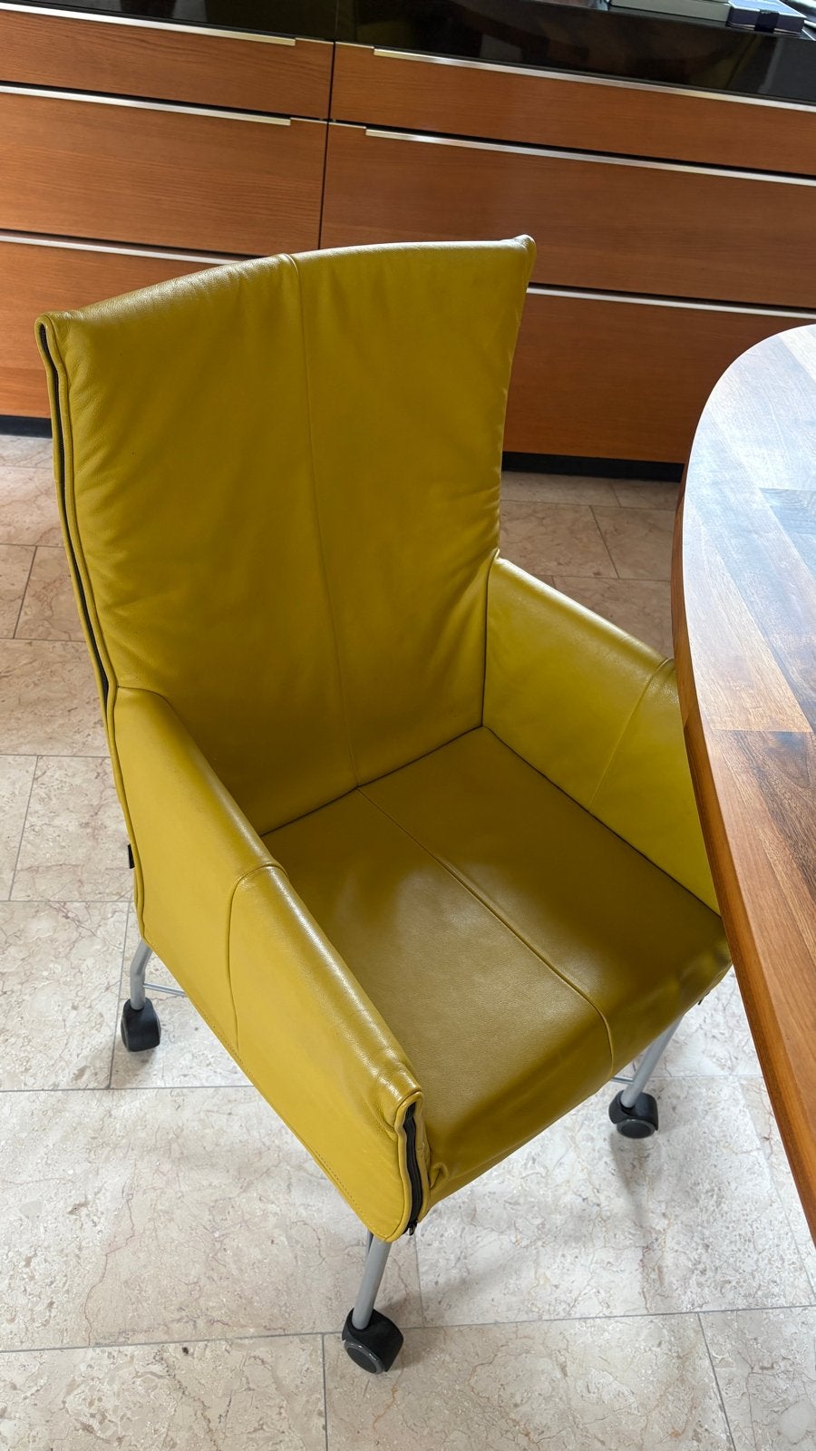 Montis Chaplin eetkamerstoelen - 4 stuks, Huis en Inrichting, Stoelen, Ophalen, Gebruikt, Overige kleuren, Leer