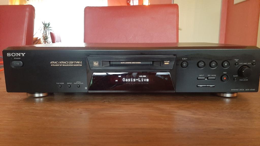 Te koop sony minidisc mds-je 480., Audio, Tv en Foto, Walkmans, Discmans en Minidiscspelers, Ophalen of Verzenden, Minidisc-recorder