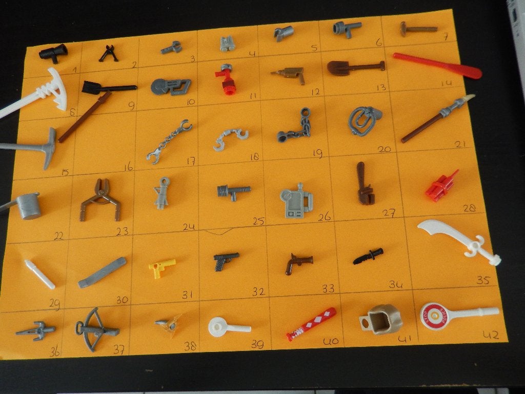 Diverse lego onderdelenwapens/gereedschap en dergelijke, Ophalen of Verzenden, Zo goed als nieuw