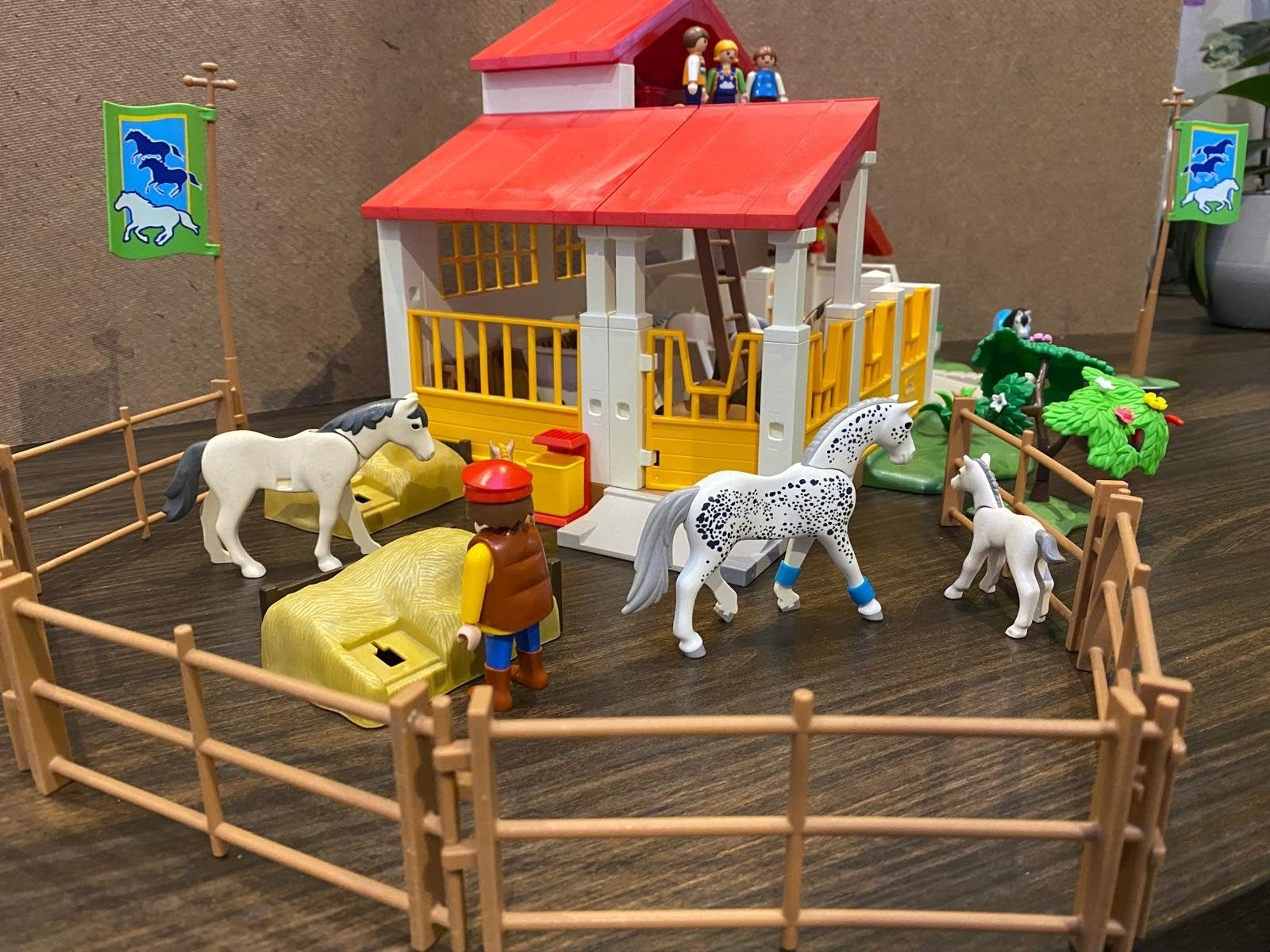Playmobil Manege met paarden en figuren, Ophalen, Gebruikt, Gebouw, Complete set