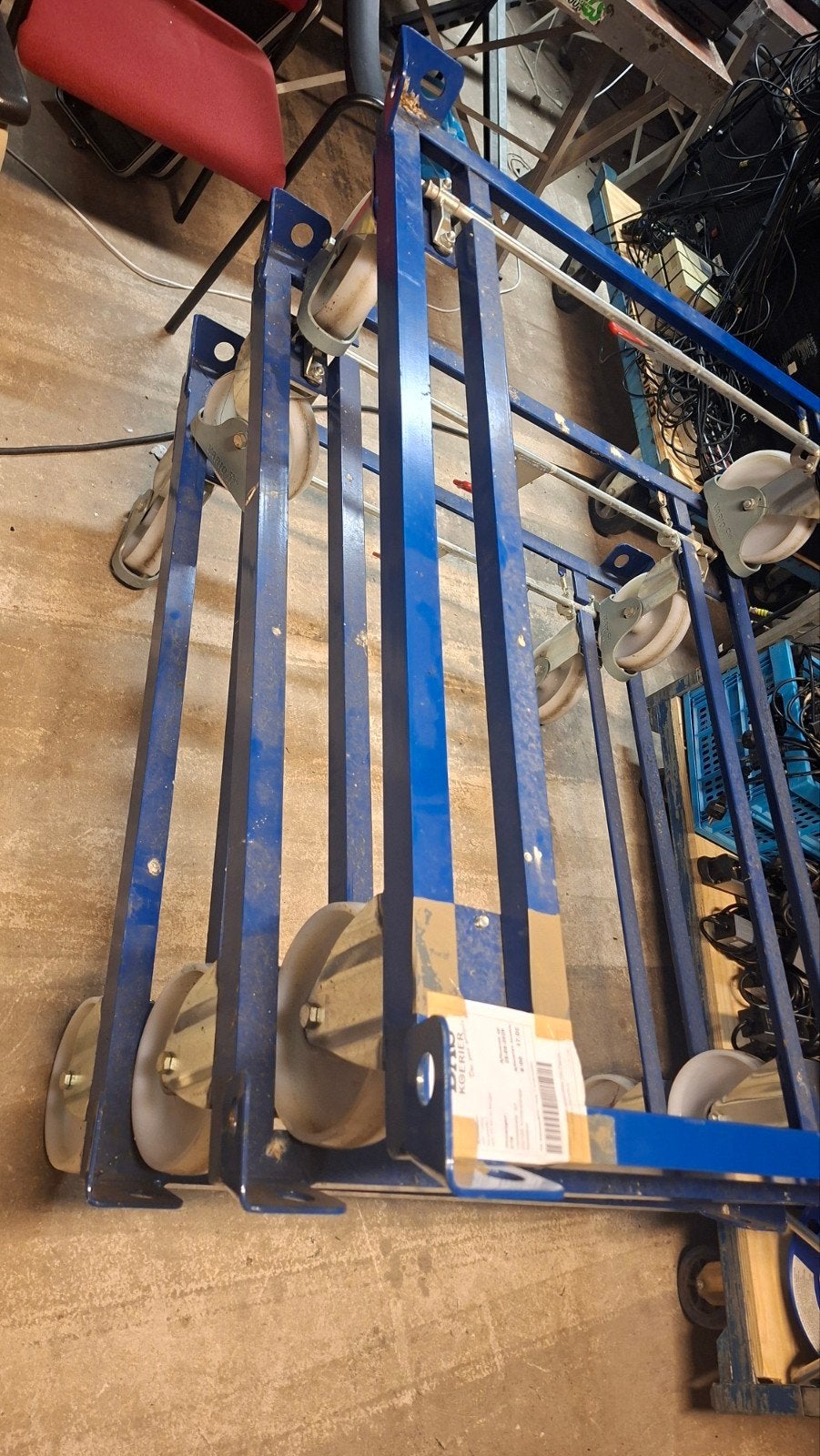Palletonderwagen 1200x1000mm 1050kg met rem, 100 liter of meer, Ophalen, Gebruikt, Transportkar