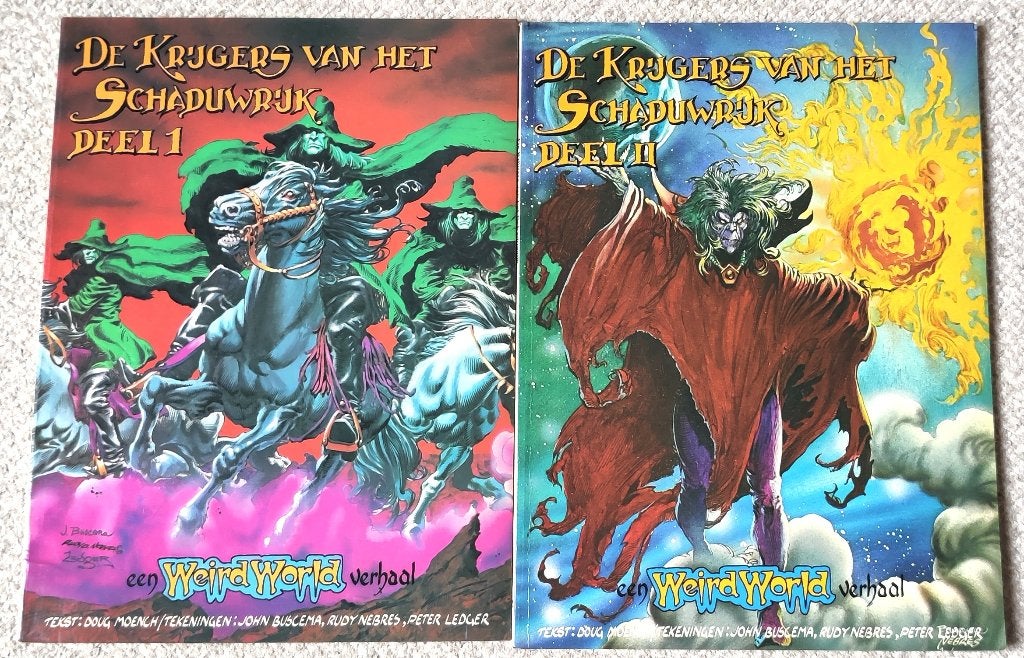 2 Stripalbums Krijgers van het schaduwrijk 1980, Meerdere stripboeken, Ophalen of Verzenden, Zo goed als nieuw