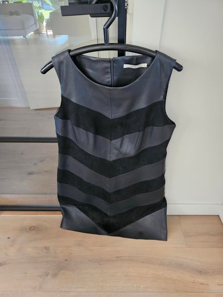 Steps Zwart Leren Jurkje Maat 42, Kleding | Dames, Jurken, Zwart, Maat 42/44 (L), Ophalen of Verzenden, Zo goed als nieuw