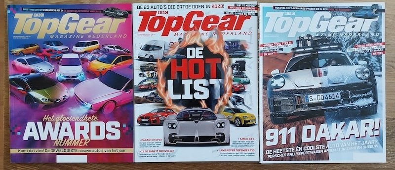 13 Top Gear Tijdschriften 2023-22-20 MAX Verstappen Formule1, Boeken, Tijdschriften en Kranten, Ophalen of Verzenden, Zo goed als nieuw