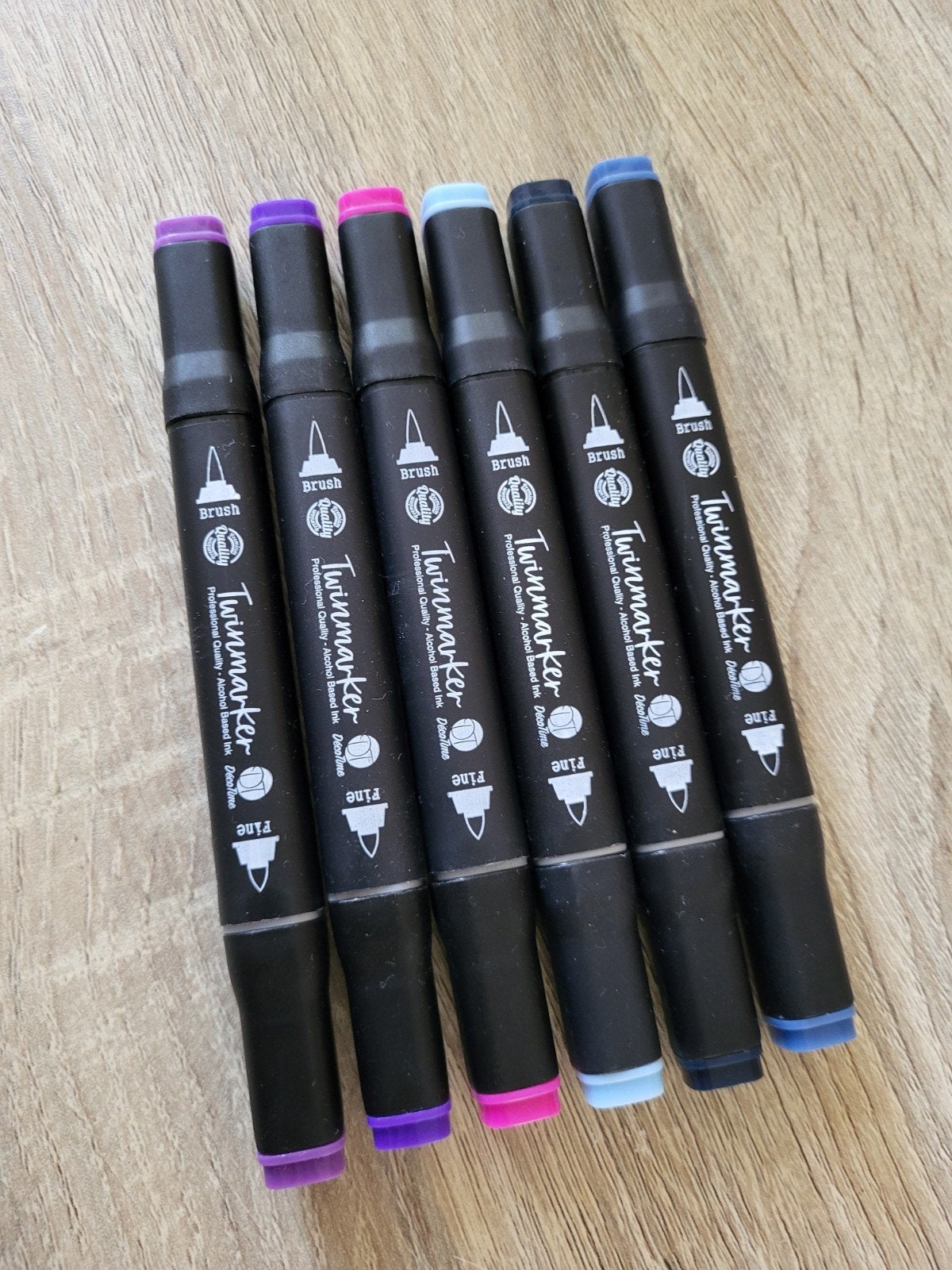 Twinmarker alcohol markers set - 6 stuks, Ophalen of Verzenden, Zo goed als nieuw, Potlood of Stift