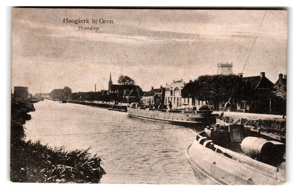 Hoogkerk bij Groningen, Hoendiep, Verzenden, 1920 tot 1940, Gelopen, Groningen