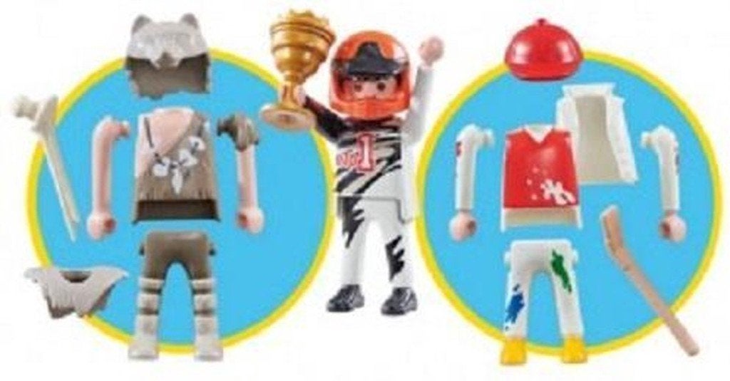 Playmobil Multi play set 9854 Schilder coureur holbewoner, Complete set, Ophalen of Verzenden, Zo goed als nieuw, Figuren