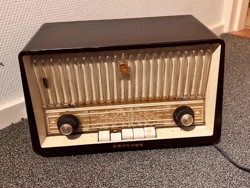 Vintage Philips buizen radio B3X70U, Ophalen of Verzenden