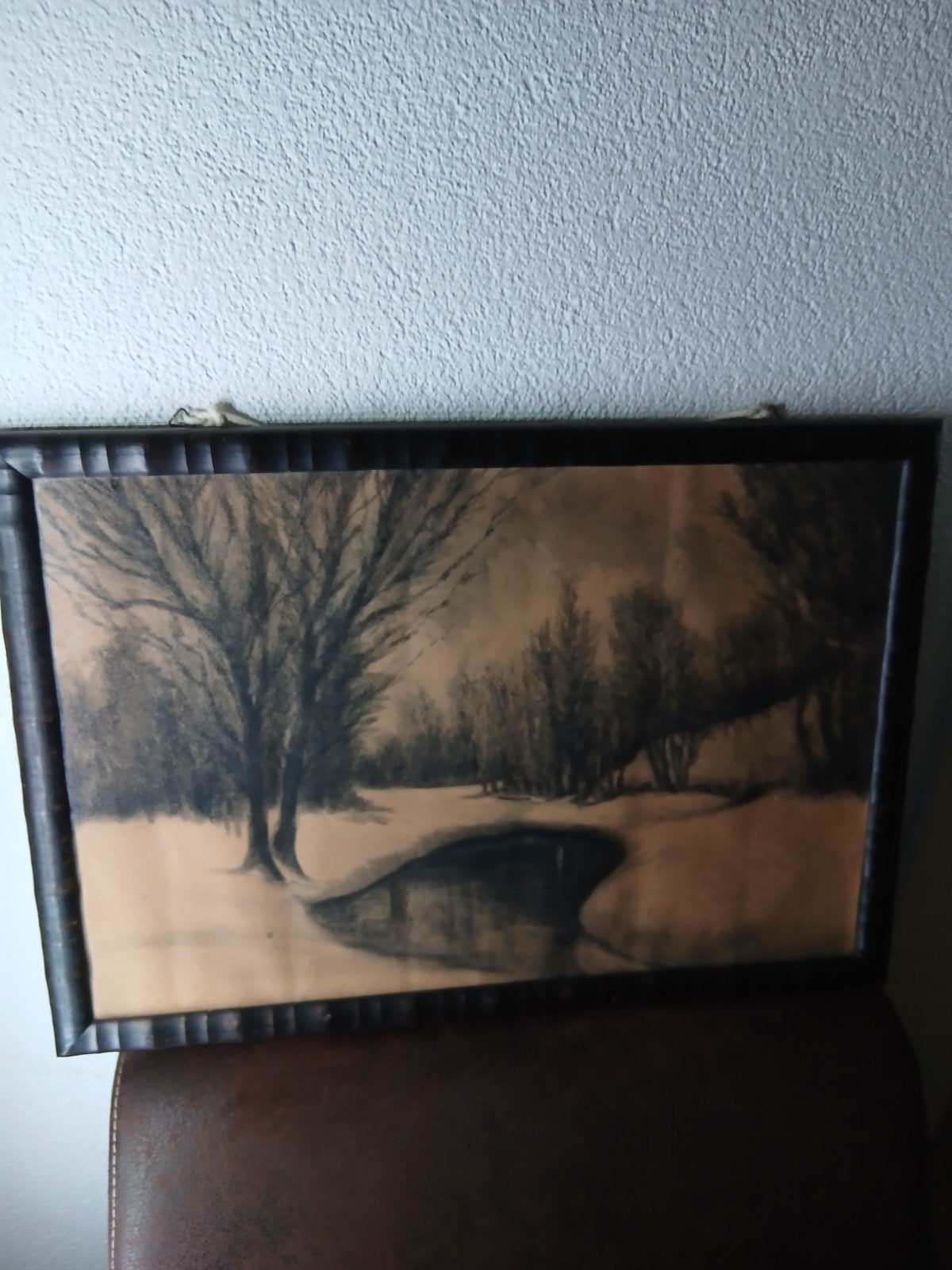 oud schilderij  potloot tekening zonder hantekening, Ophalen of Verzenden