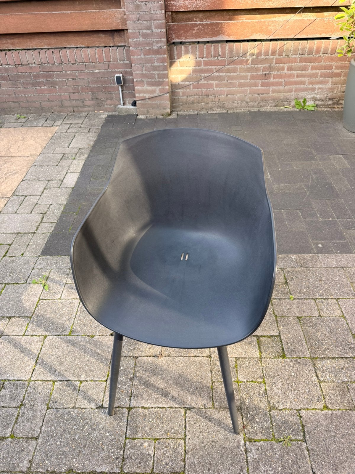 Zwarte tuinstoelen, Tuin en Terras, Ophalen, Gebruikt, Kunststof