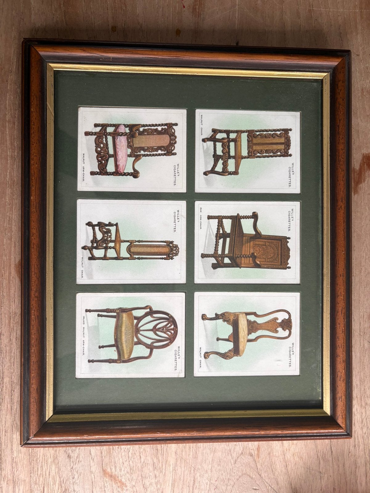 Vintage Engelse sigarettenplaatjes, ingelijst, Ophalen of Verzenden, Zo goed als nieuw, Glas