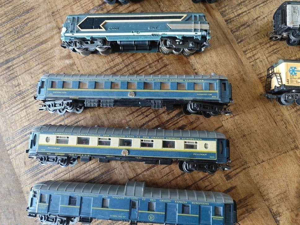 Modeltrein loc met wagons, Gebruikt, Gelijkstroom, Jouef, Wagon