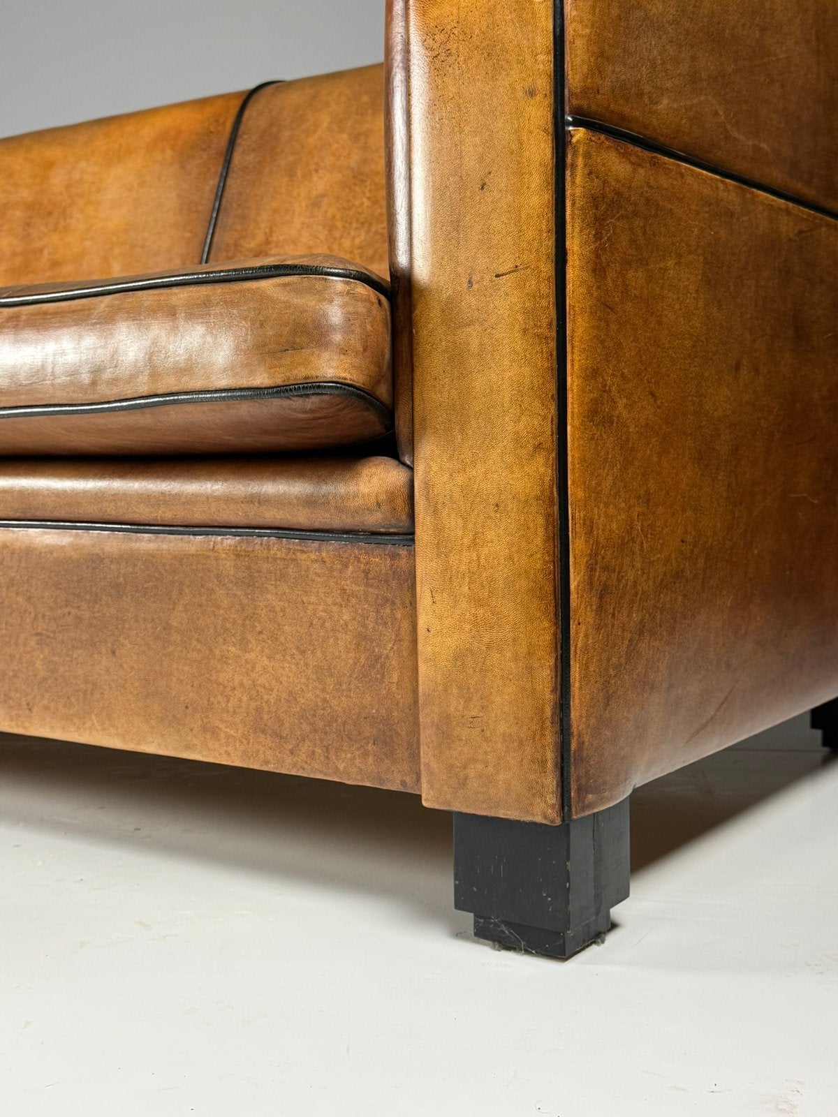 Schapenleren bank Art Deco, Ophalen