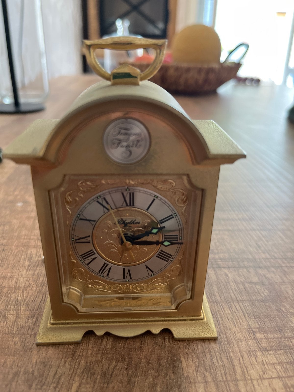 Vintage Rhythm Quartz Tafelklok met Alarm, Antiek en Kunst, Antiek | Klokken, Ophalen of Verzenden