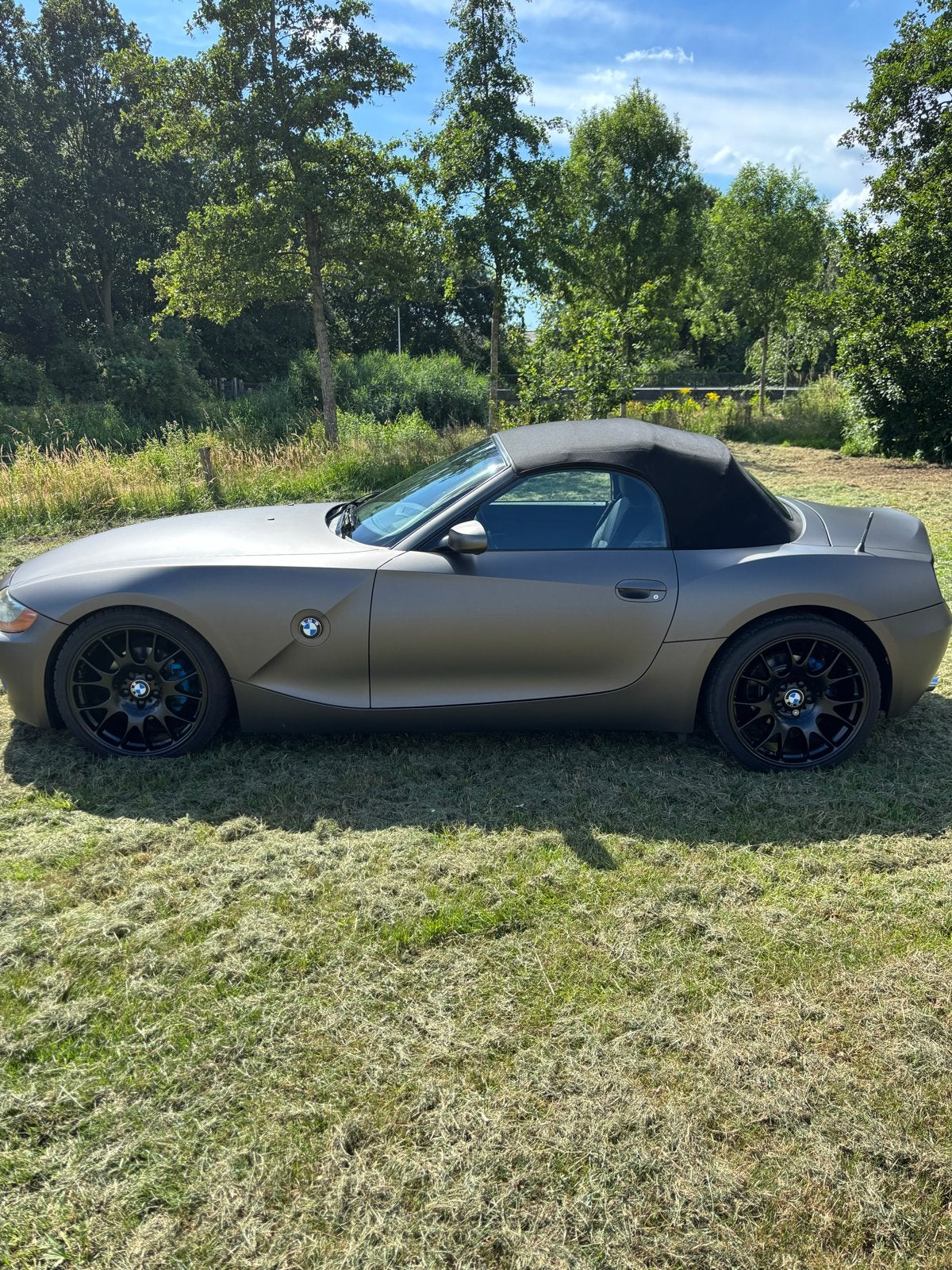 BMW Z4 3.0 I Roadster 2004 Mat charcoal grey, Auto's, BMW, Particulier, Z4, ABS, Airbags, Airconditioning, Automatische klimaatregeling