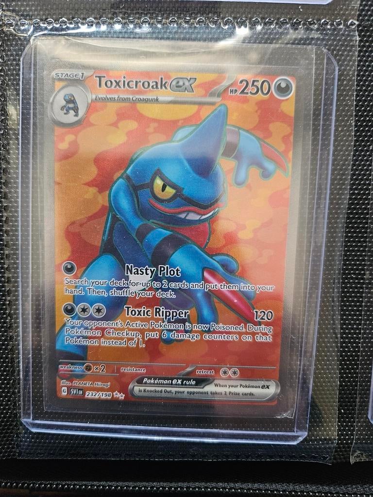 Pokemon Toxicroak ex 232/198 Scarlet & Violet Base Set, Ophalen of Verzenden, Zo goed als nieuw, Losse kaart, Foil