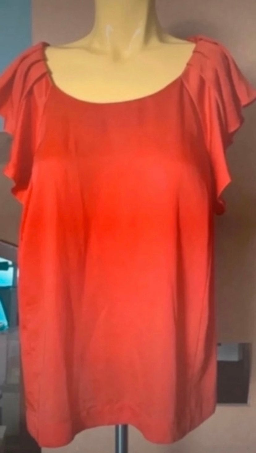 Prachtige Steps blouse, satijn look, maat 44, Ophalen of Verzenden, Zo goed als nieuw, Maat 42/44 (L), Oranje