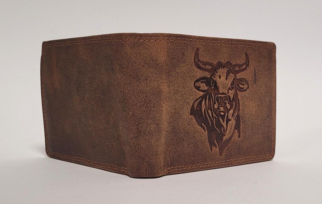 Stier Bull portemonnee van echt leer bruin portefeuille, Sieraden, Tassen en Uiterlijk, Portemonnees, Info@deconoord.nl, Bruin