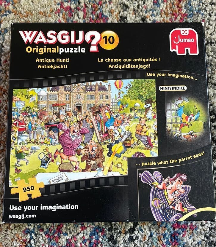 Wasgij puzzel Antique Hunt 950 stukjes, Ophalen of Verzenden, 500 t/m 1500 stukjes, Zo goed als nieuw