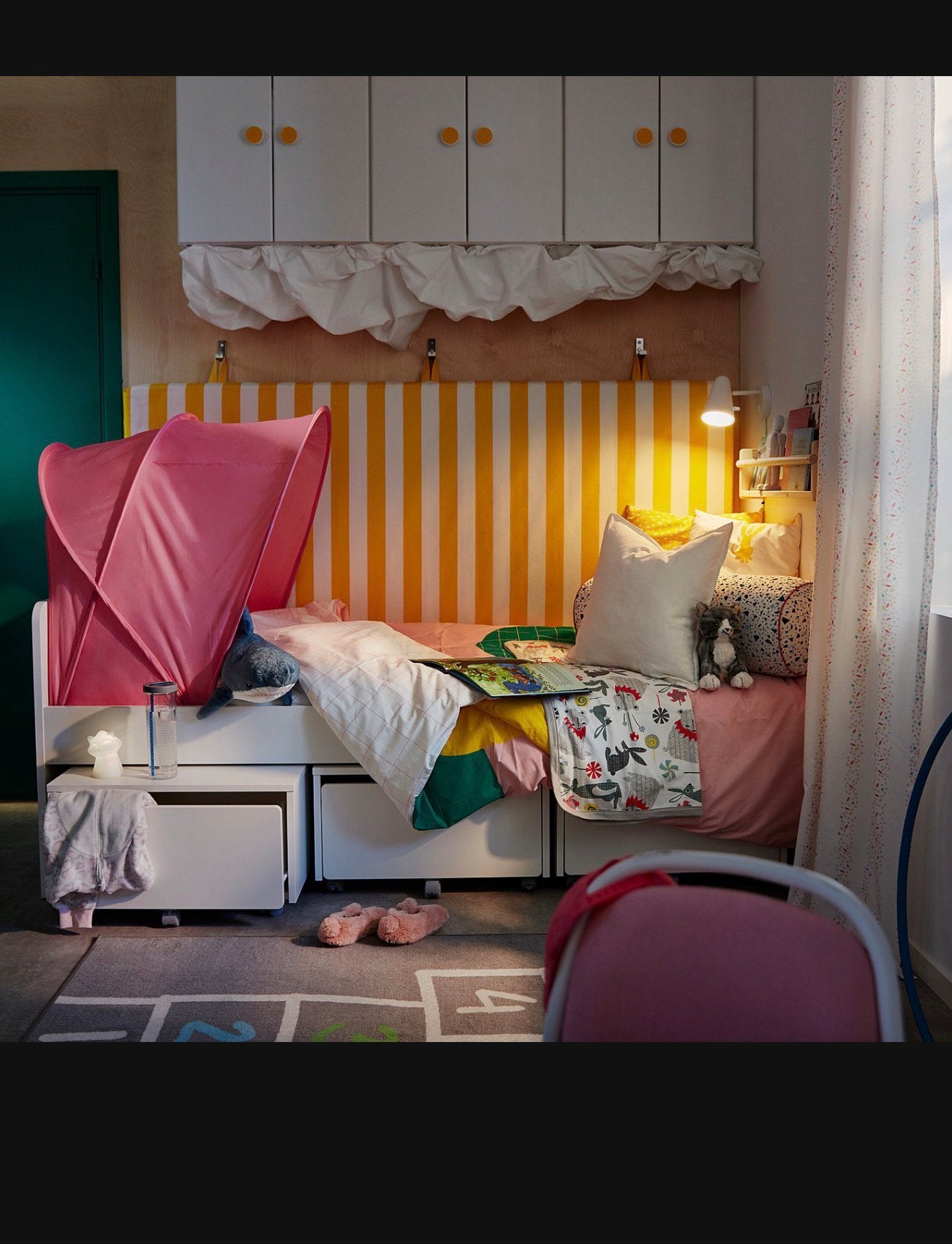 Ikea sufflent bedtent roze