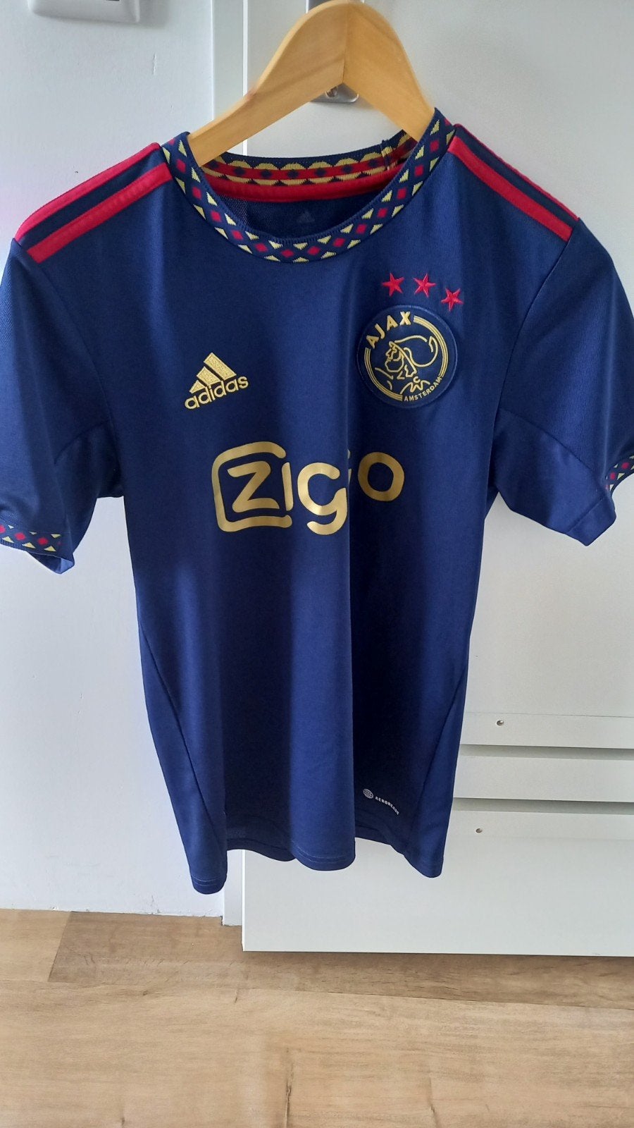 Adidas Ajax uitshirt 2022/2023 - Maat XS, Kleding | Heren, T-shirts, Blauw, Ophalen of Verzenden, Zo goed als nieuw, Adidas