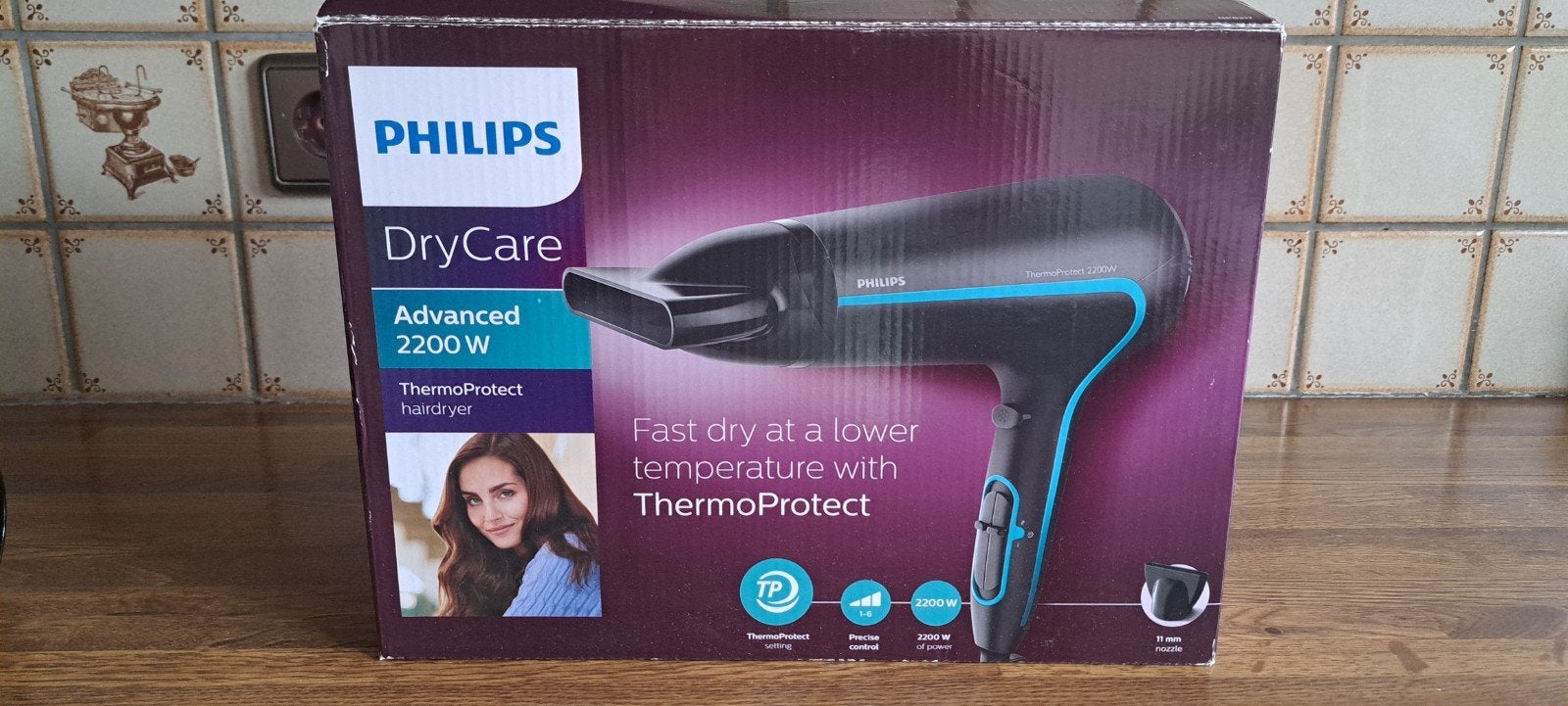 Philips DryCare Advanced 2200W Föhn - Goed Werkend, Ophalen of Verzenden, Gebruikt, Haarverzorging