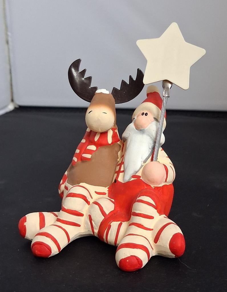 Kerstman en zijn rendier, Diversen, Kerst, Ophalen of Verzenden, Nieuw