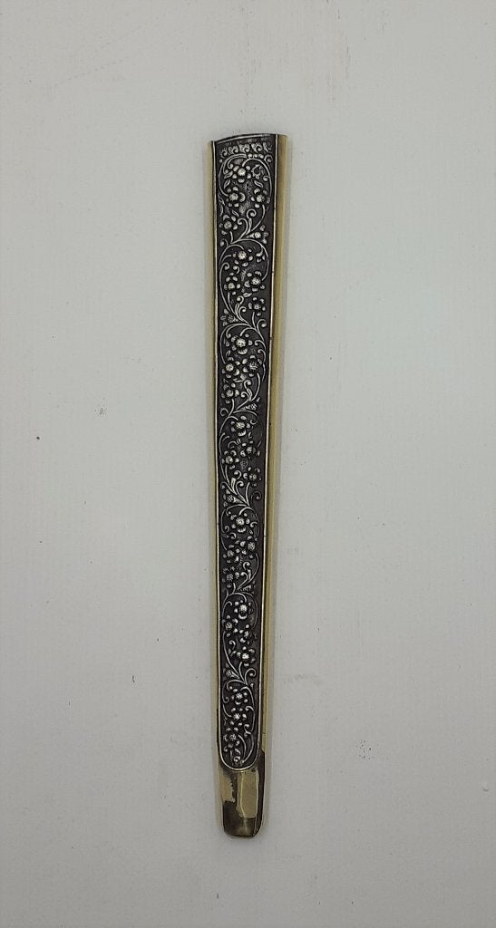 Exclusieve Pendok Slorok Solo Messing met Zilverinlay PSS05, Zilver, Handgemaakt, Sieraad, Verzenden