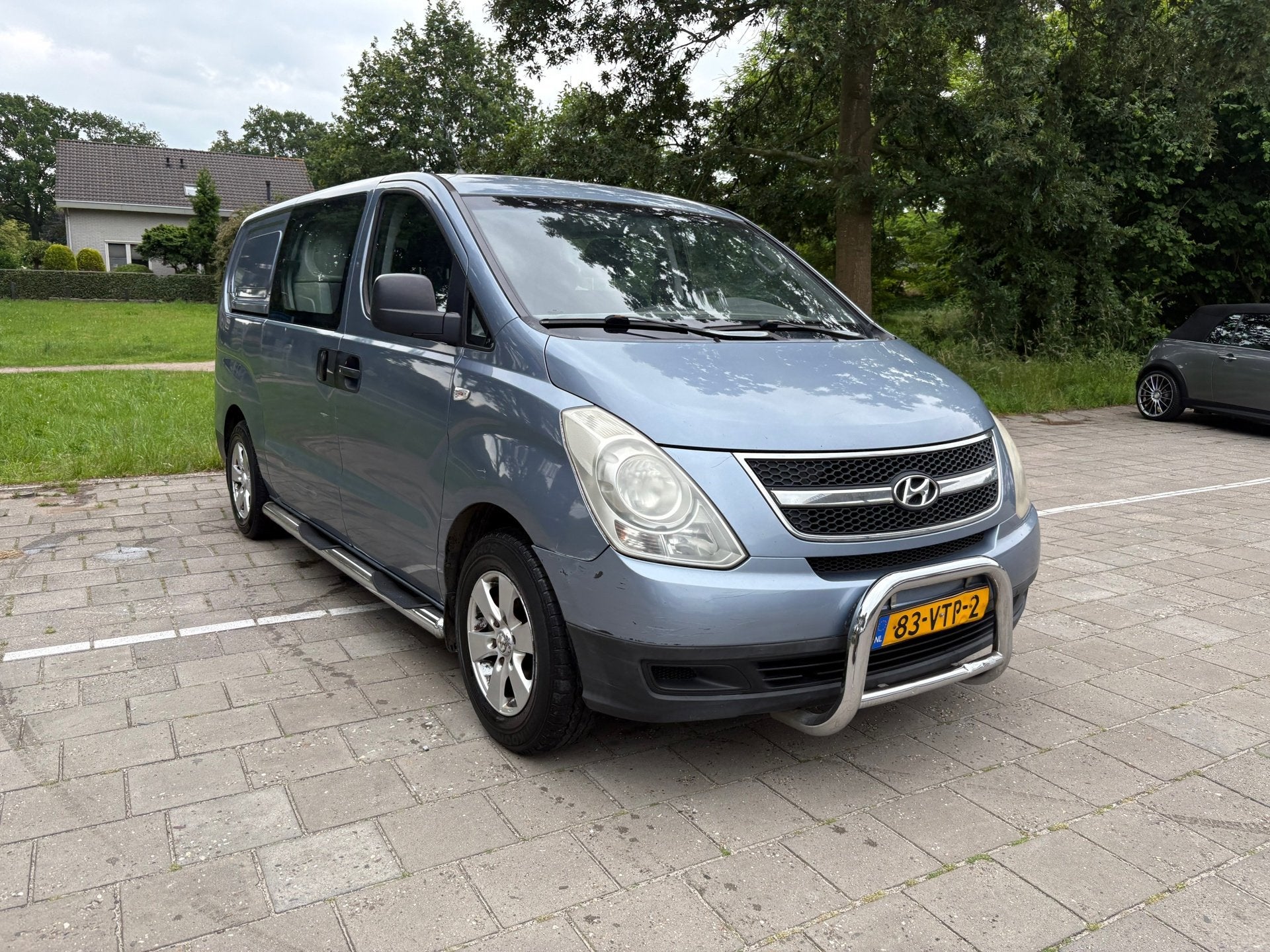 Hyundai H 300 2.5 CRDi Dynamic Dubbelcabine, Airco, trekhkaa, Auto's, Bestelauto's, Blauw, Origineel Nederlands, Bedrijf, 170 pk