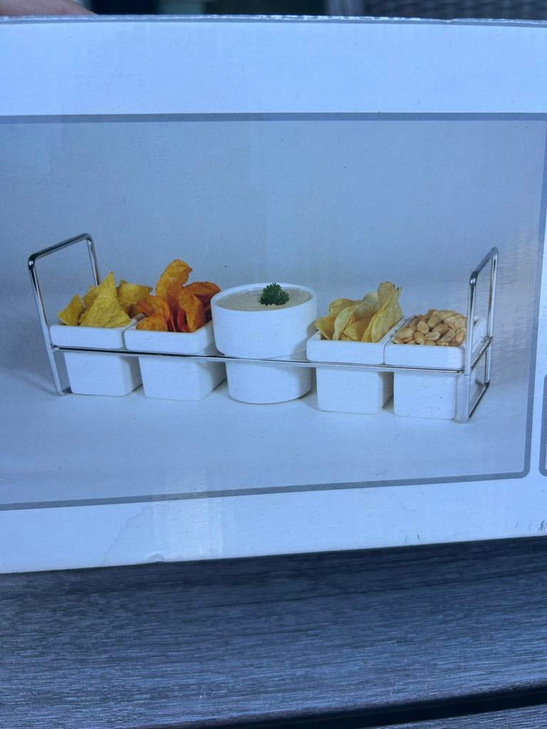 Multi-dip pakket voor chips, kruiden of chocofondue, Overige typen, Nieuw, Ophalen of Verzenden, Steen/keramiek